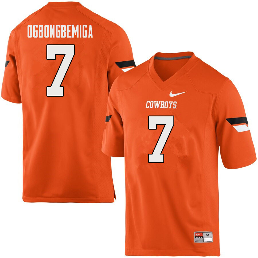 Men #7 Amen Ogbongbemiga Oklahoma State Cowboys College Football Jerseys Sale-Orange